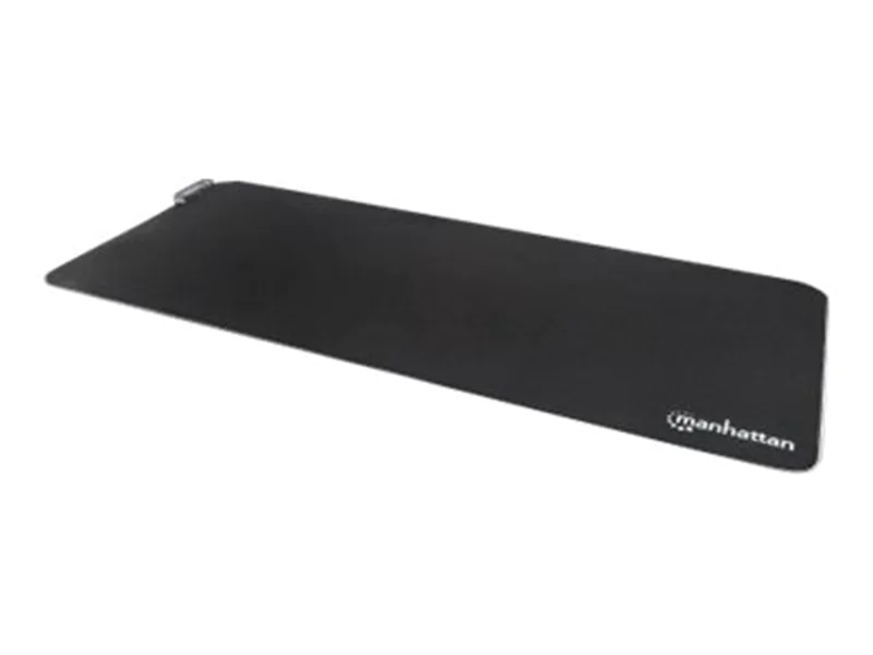Manhattan XXL RGB LED Gaming Mousepad Smooth Top Surface Mat, Micro-textured surface for ultra-high precision with optical and laser mice (800x350x3mm), Adjustable Color-LED Lighting Modes, Non Slip Base, Water Resistant, Stitched Edges, Black, Lifet