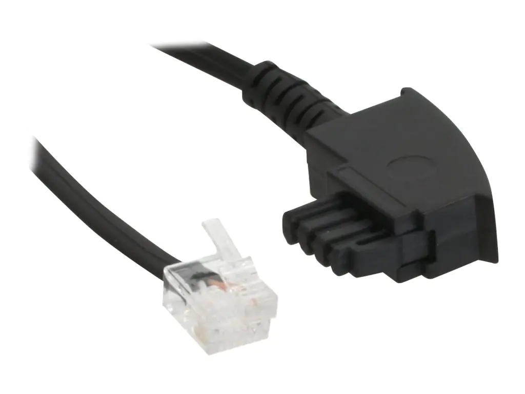 InLine - Telefonkabel - TAE-F (S) zu RJ-11 (2-polig) (S) - 25 m - Schwarz