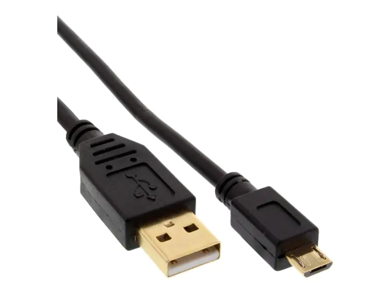 InLine - USB-Kabel - Micro-USB Typ B (M) zu USB (M) - USB 2.0 - 3 m - Schwarz