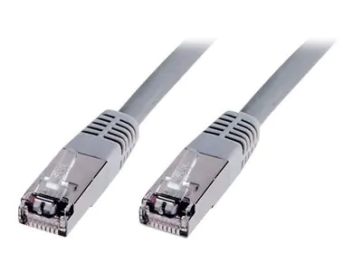DIGITUS Ecoline - Patch-Kabel - RJ-45 (M) zu RJ-45 (M) - 50 cm - FTP - CAT 5e - Grau