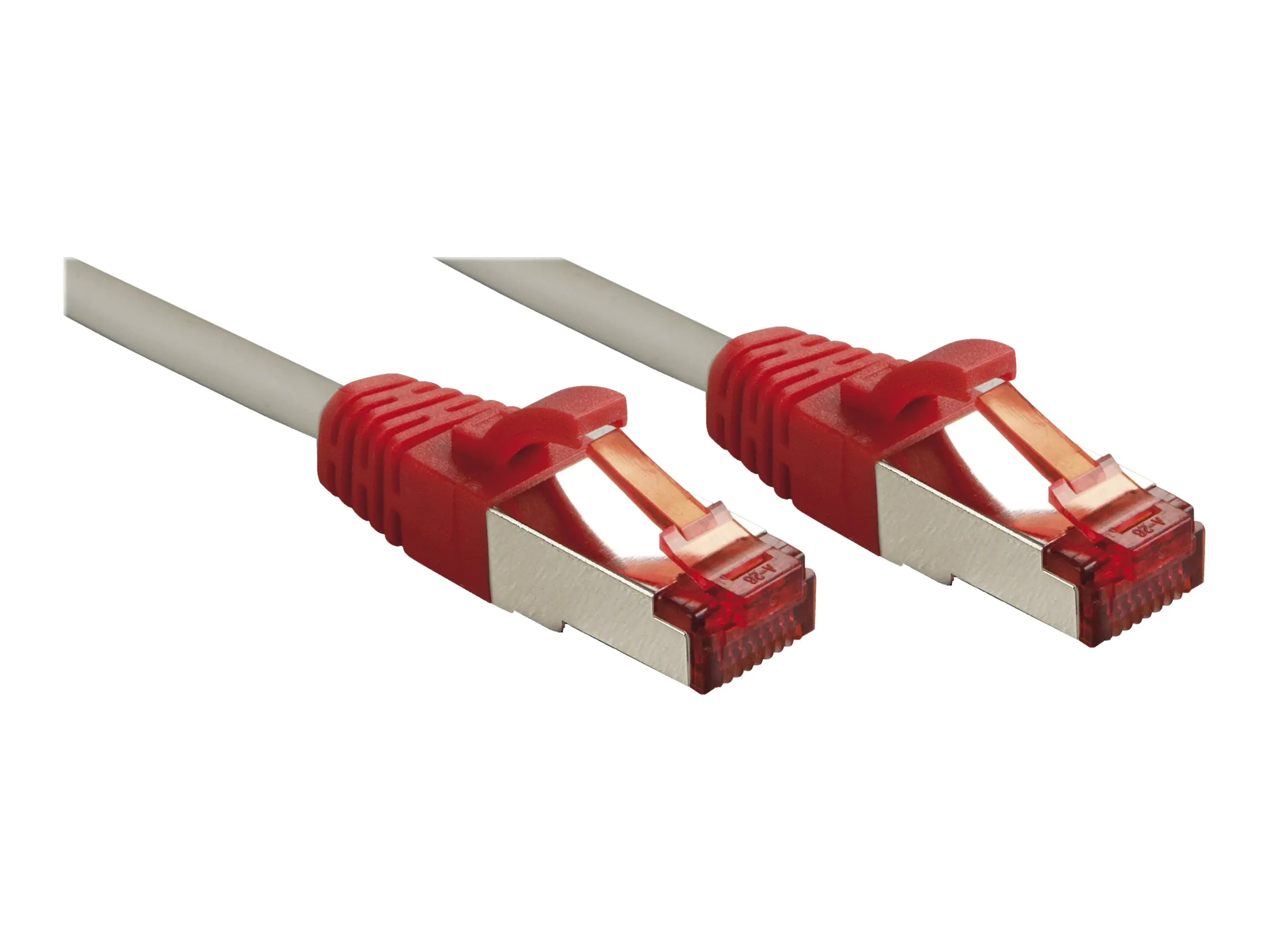 Lindy - Crossover-Kabel - RJ-45 (M) zu RJ-45 (M) - 2 m - SFTP, PiMF - CAT 6 - ohne Haken - Grau