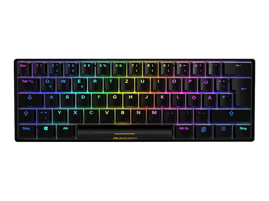 Sharkoon SKILLER SGK50 S4 - Tastatur - Hintergrundbeleuchtung - USB-C - Deutsch - Tastenschalter: Kailh Blue - Schwarz