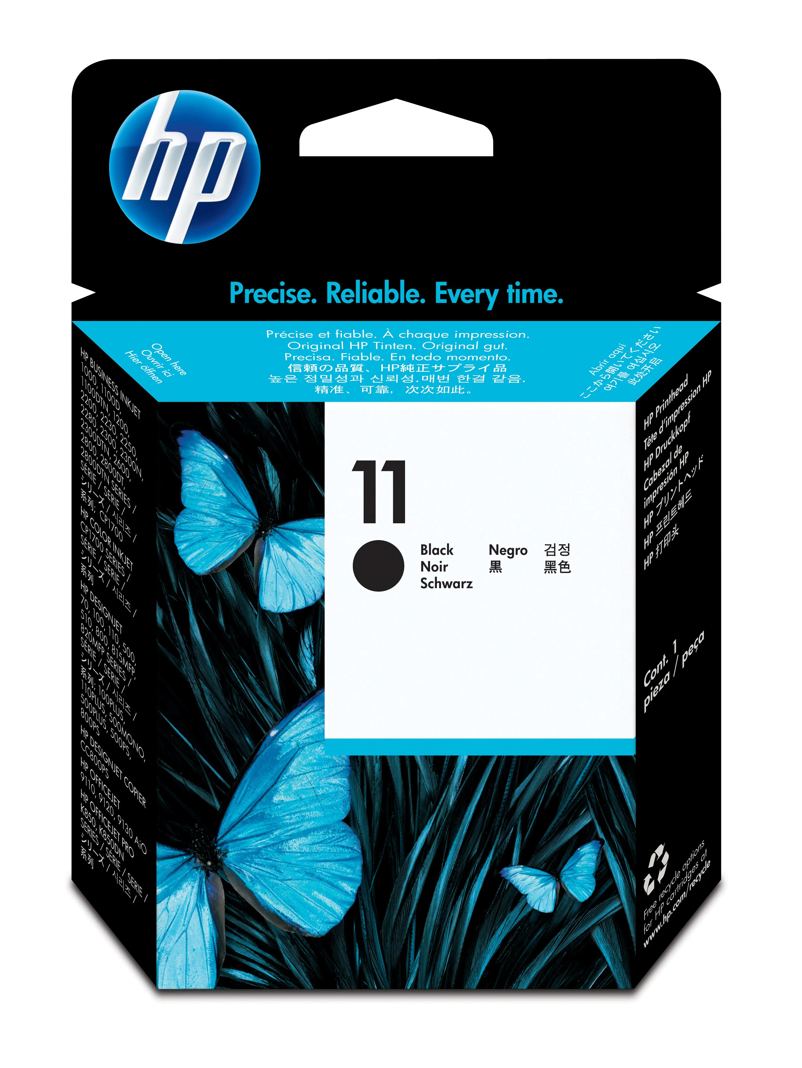 HP 11 - Schwarz - Druckkopf - für Business Inkjet 1000, 1200, 2300, 2800; DesignJet 11X, 510, 70, 820; Officejet Pro K850 HP 11 - Schwarz - Druckkopf - für Business Inkjet 1000, 1200, 2300, 2800; DesignJet 11X, 510, 70, 820; Officejet Pro K850