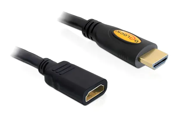 Delock High Speed HDMI with Ethernet - HDMI-Verlängerungskabel - HDMI männlich zu HDMI weiblich - 5 m Delock High Speed HDMI with Ethernet - HDMI-Verlängerungskabel - HDMI männlich zu HDMI weiblich - 5 m