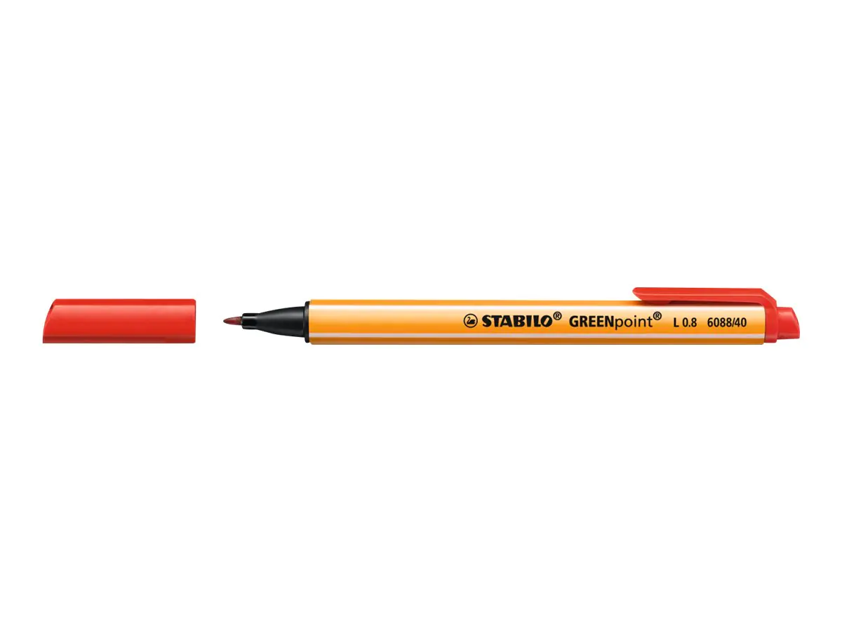 STABILO Feinschreiber GREENpoint 6088/40 0,8mm rot