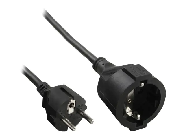 InLine - Spannungsversorgungs-Verlängerungskabel - power CEE 7/7 (W) zu power CEE 7/7 (M) - Wechselstrom 230 V - 2 m - Schwarz InLine - Spannungsversorgungs-Verlängerungskabel - power CEE 7/7 (W) zu power CEE 7/7 (M) - Wechselstrom 230 V - 2 m - Schwarz
