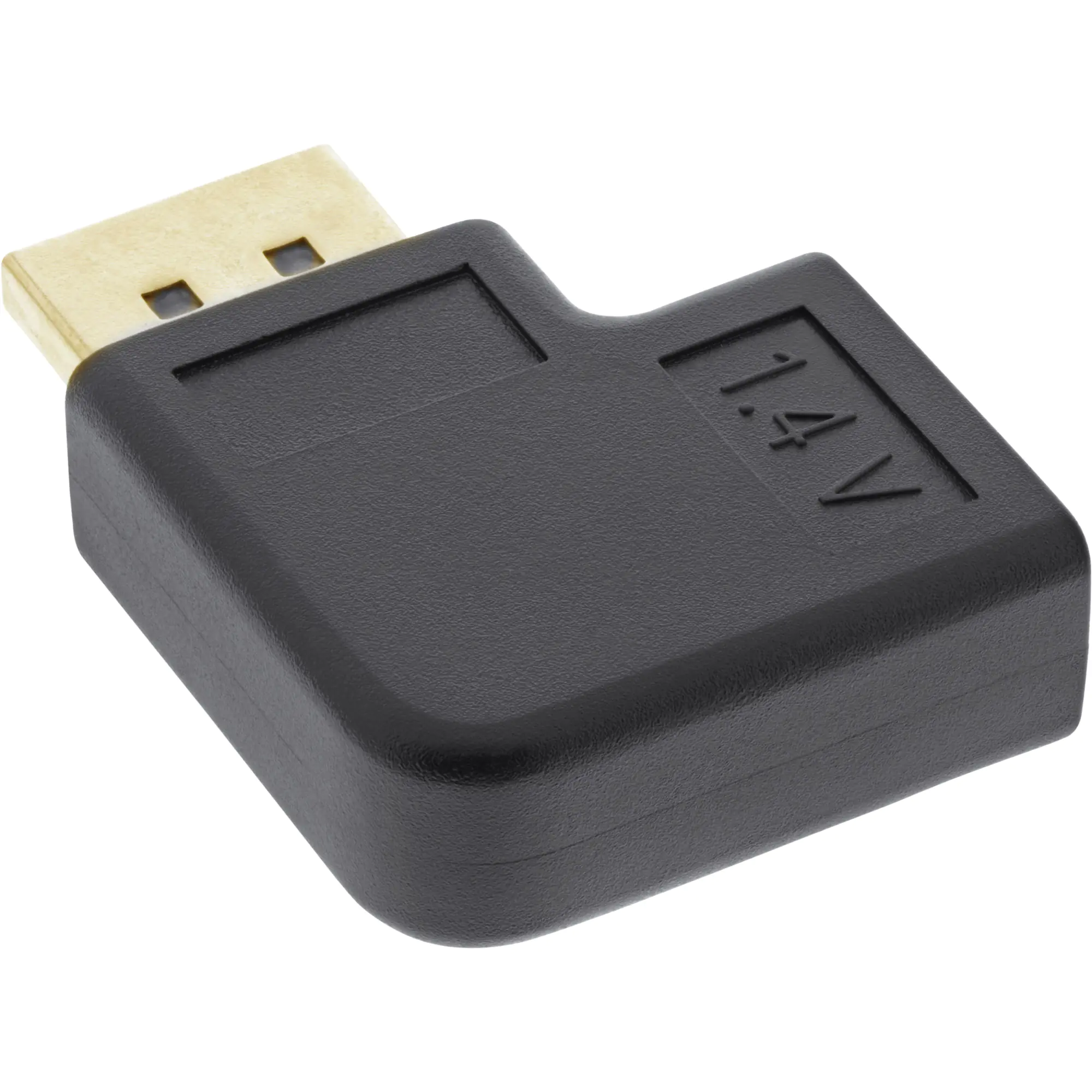 InLine - DisplayPort-Adapter - DisplayPort (M) zu DisplayPort (M) rechtwinklig - 4K Unterstützung, unterstützt 8K UHD (7680 x 4320) - Schwarz