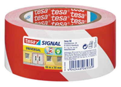tesa Signalklebeband 58134-00000 50mmx66m bedruckt rot weiß