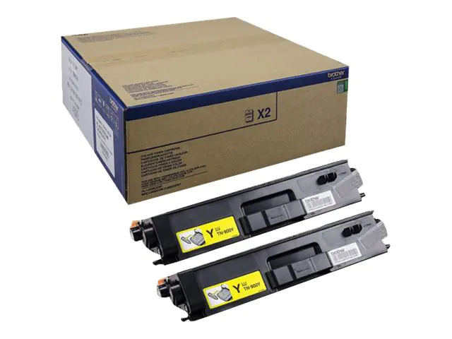 Brother TN900y - 2er-Pack - Gelb - original TN900YTWIN