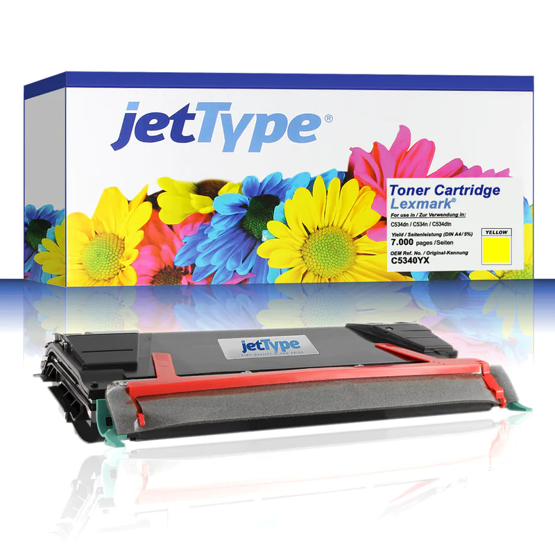 jetType Toner kompatibel zu Lexmark C5340YX gelb 7.000 Seiten 1 Stück