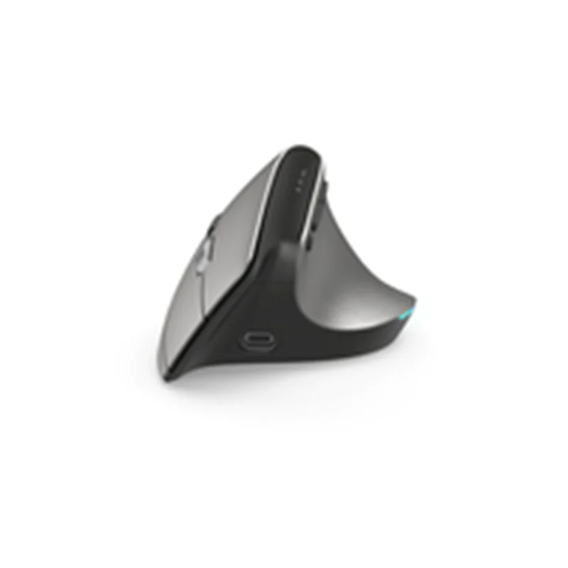Hama EMW-700 - Vertikale Maus - mehrere Geräte, wiederaufladbar - ergonomisch - Für Rechtshänder - optisch - 8 Tasten - kabellos - 2.4 GHz, Bluetooth 4.2 - kabelloser Empfänger (USB) - Anthrazit