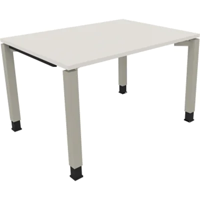Schreibtisch Vierfuß Quadratrohr B1200xT900xH680-820 si/Weiß Schreibtisch Vierfuß Quadratrohr B1200xT900xH680-820 si/Weiß