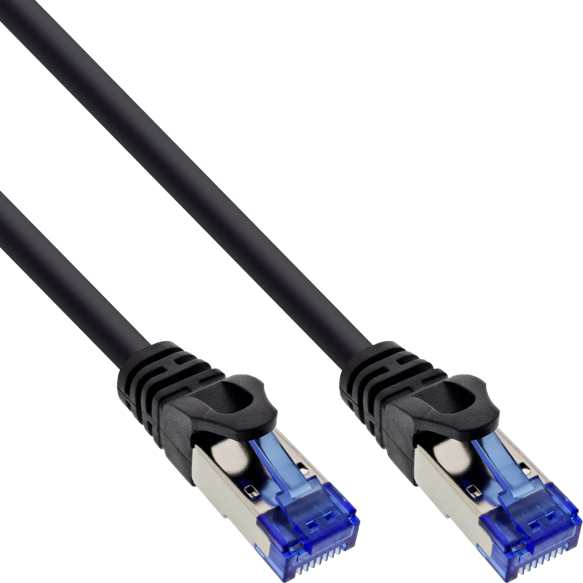 InLine Patchkabel armiert - U/FTP - Cat.6A - schwarz - 3m 75503S