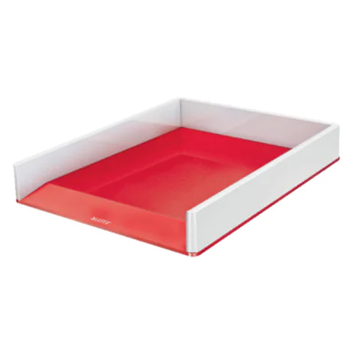 Leitz Briefablage WOW Duo Colour DIN A4, DIN C4, Folio, Letter Polystyrol Farbe: rot/weiß Leitz Briefablage WOW Duo Colour DIN A4, DIN C4, Folio, Letter Polystyrol Farbe: rot/weiß