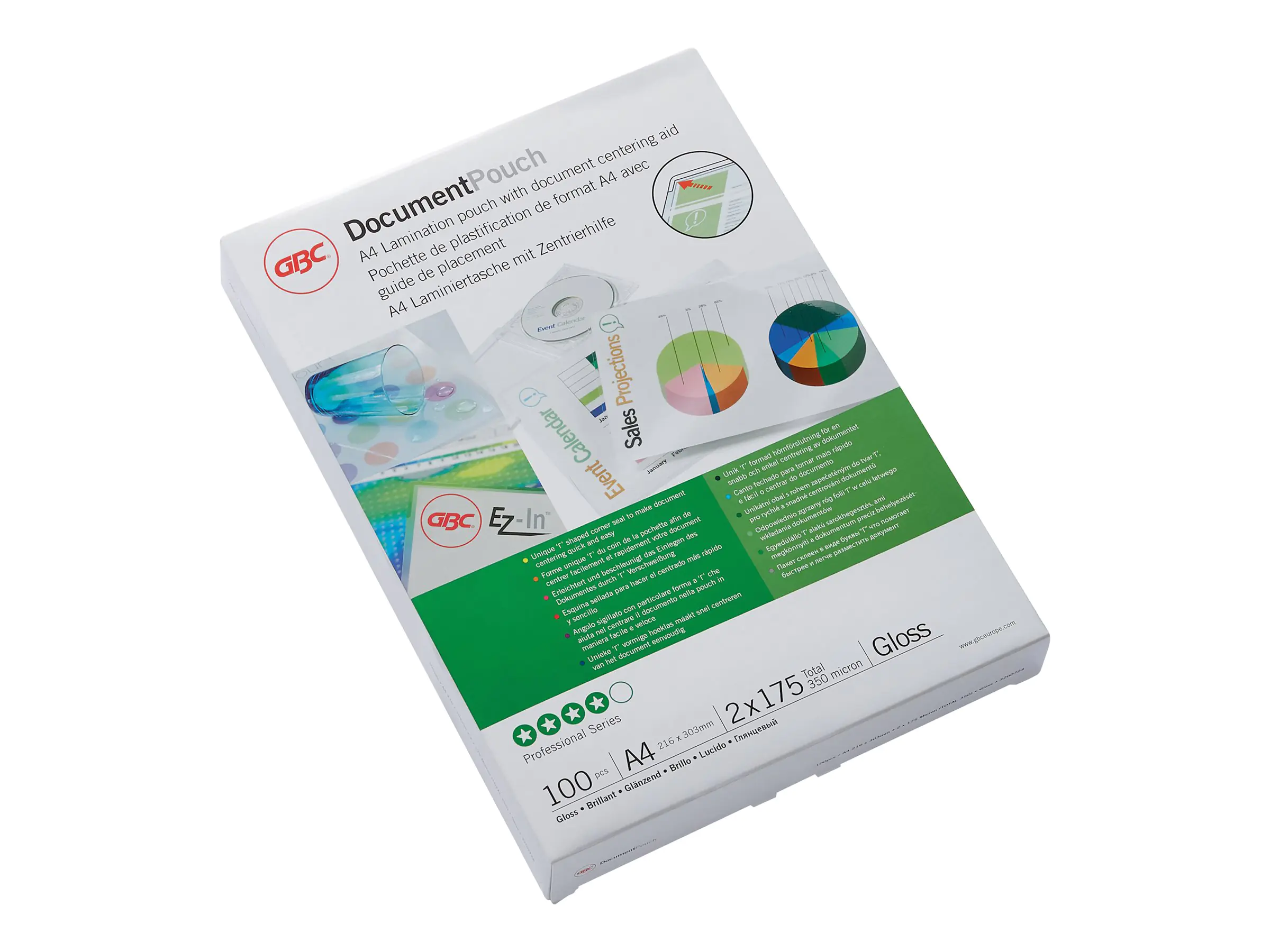 GBC Lam Pouch A4 2X175 mic Gloss - 100er-Pack - glänzend - A4 (210 x 297 mm) 3200724