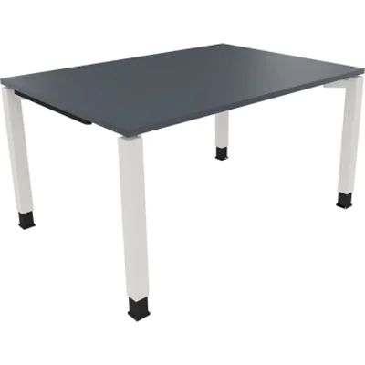 Schreibtisch Vierfuß Quadratrohr B1400xT1000xH680-820 ws/Lavagrau Schreibtisch Vierfuß Quadratrohr B1400xT1000xH680-820 ws/Lavagrau