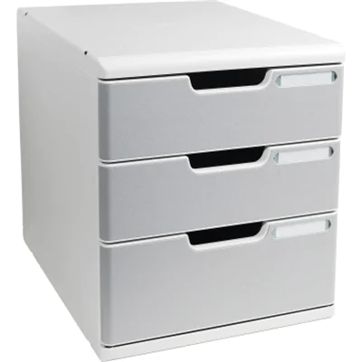 Exacompta Schubladenbox MODULO 3 Schubladen DIN A4+ Polystyrol Gehäusefarbe: lichtgrau Farbe der Schublade: steingrau Exacompta Schubladenbox MODULO 3 Schubladen DIN A4+ Polystyrol Gehäusefarbe: lichtgrau Farbe der Schublade: steingrau