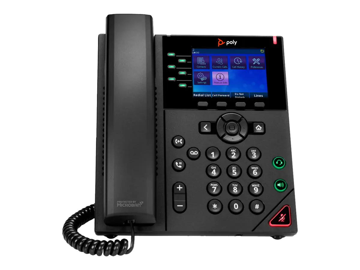 Poly VVX 350 - VoIP-Telefon - dreiweg Anruffunktion - SIP, SDP - 6 Leitungen - 24 Leitungen - Schwarz Poly VVX 350 - VoIP-Telefon - dreiweg Anruffunktion - SIP, SDP - 6 Leitungen - 24 Leitungen - Schwarz