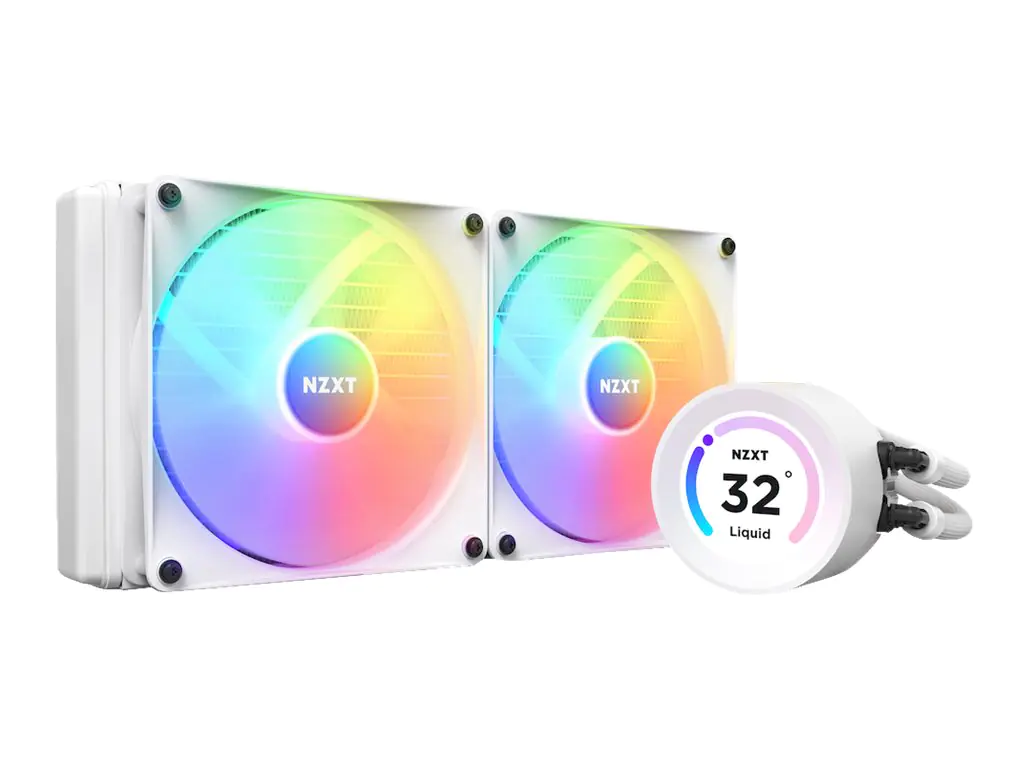 NZXT Kraken Elite 280 RGB - Prozessor-Flüssigkeitskühlsystem - mit LCD-Display - (für: LGA115x Socket, LGA1200, LGA1700, AM4, AM5) RL-KR28E-W1