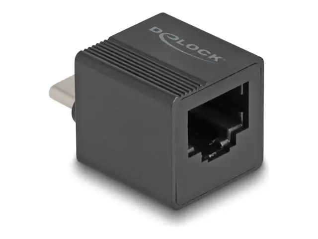 Delock Adapter to Gigabit LAN mini - Netzwerkadapter - USB-C - Gigabit Ethernet x 1 - Schwarz