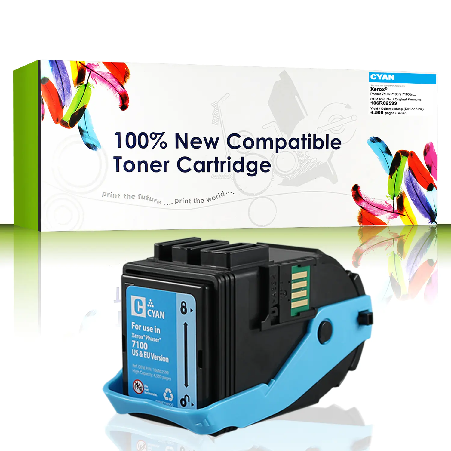 CartridgeWeb Toner kompatibel zu Xerox 106R02599 cyan 4.500 Seiten 1 Stück CartridgeWeb Toner kompatibel zu Xerox 106R02599 cyan 4.500 Seiten 1 Stück