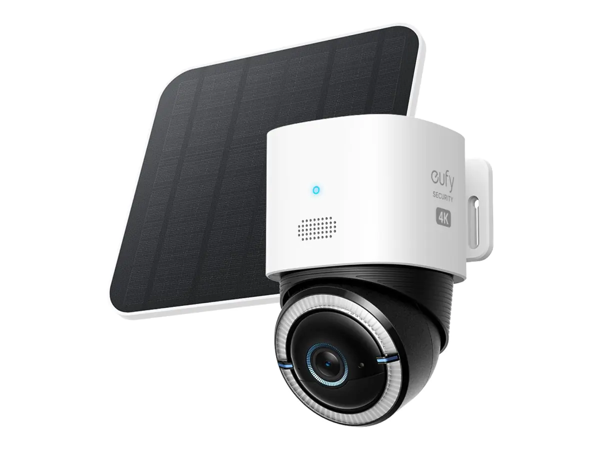 Eufy S330 - Netzwerk-Überwachungskamera - schwenken / neigen - Außenbereich - staubbeständig/wasserfest - Farbe (Tag&Nacht) - 4K - Audio - drahtlos - Wi-Fi - 4G