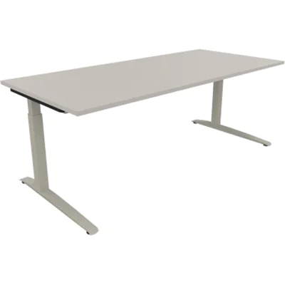 Schreibtisch Kufe Einzels. Quadrat B2000xT900xH650-850 si/Lichtgrau Schreibtisch Kufe Einzels. Quadrat B2000xT900xH650-850 si/Lichtgrau