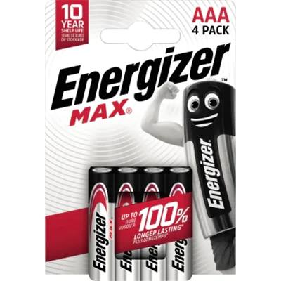 Energizer Batterie Max Alkaline E303325600 AAA LR03 4St. Energizer Batterie Max Alkaline E303325600 AAA LR03 4St.