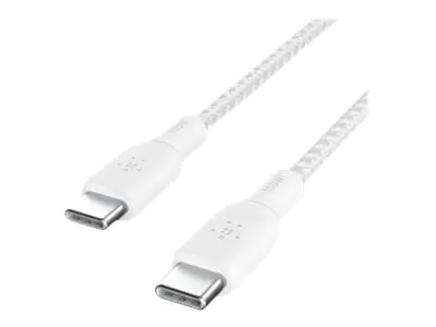 Belkin BoostCharge - USB-Kabel - 24 pin USB-C (M) zu 24 pin USB-C (M) - 3 m - weiß Belkin BoostCharge - USB-Kabel - 24 pin USB-C (M) zu 24 pin USB-C (M) - 3 m - weiß