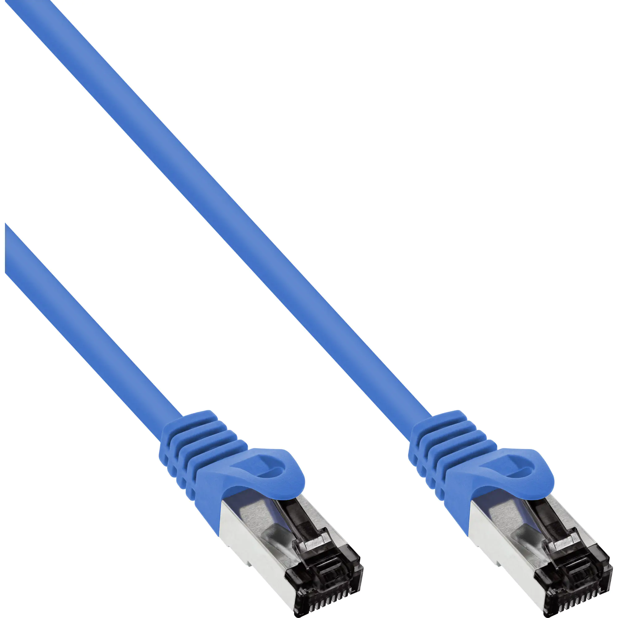 InLine Patchkabel - S/FTP (PiMf) - Cat.8.1 - 2000MHz - halogenfrei - blau - 0,25m 78822B