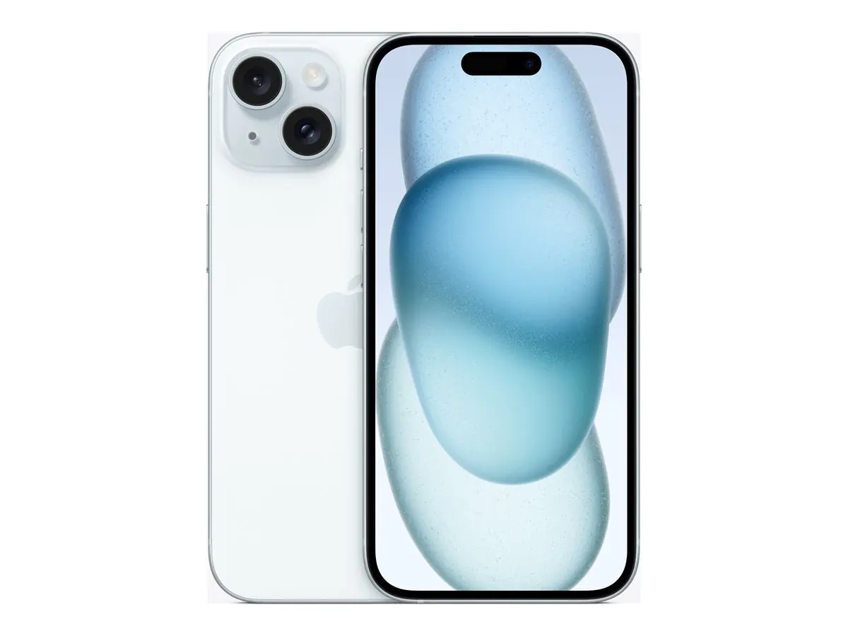Apple iPhone 15 - 5G Smartphone - Dual-SIM / Interner Speicher 256 GB - OLED-Display - 6.1" - 2556 x 1179 Pixel - 2 x Rückkamera 48 MP, 12 MP - front camera 12 MP - Blau