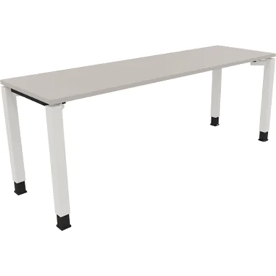Schreibtisch Vierfuß Quadratrohr B2000xT600xH680-820 ws/Lichtgrau Schreibtisch Vierfuß Quadratrohr B2000xT600xH680-820 ws/Lichtgrau