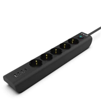 Cian Technology GmbH INCA Steckdosenleiste IPW-44TU 5fach 3xUSB-A+1xUSB-C 1.5m - Steckdosenle