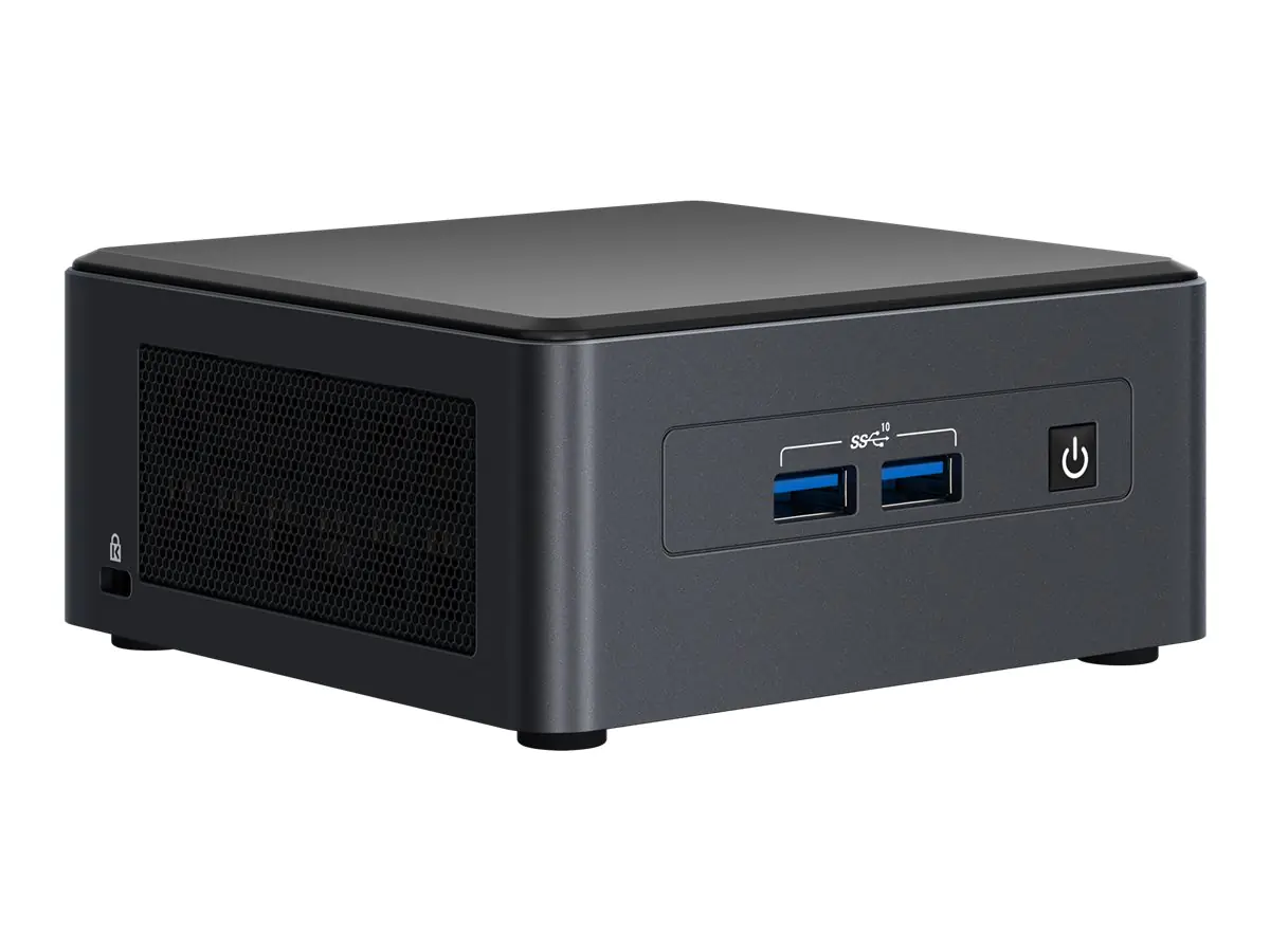 Intel Next Unit of Computing Kit 11 Pro Kit - NUC11TNHi3 - Barebone - Mini-PC - 1 x Core i3 1115G4 / 3 GHz - RAM 0 GB - UHD Graphics - 1GbE, 2.5GbE - WLAN: 802.11a/b/g/n/ac/ax, Bluetooth 5.1