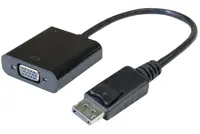 exertis Connect - Adapterkabel - DisplayPort (M) zu HD-15 (VGA) (W) - DisplayPort 1.2 - 15 cm - Daumenschrauben, aktiv - Schwarz exertis Connect - Adapterkabel - DisplayPort (M) zu HD-15 (VGA) (W) - DisplayPort 1.2 - 15 cm - Daumenschrauben, aktiv - Schwarz