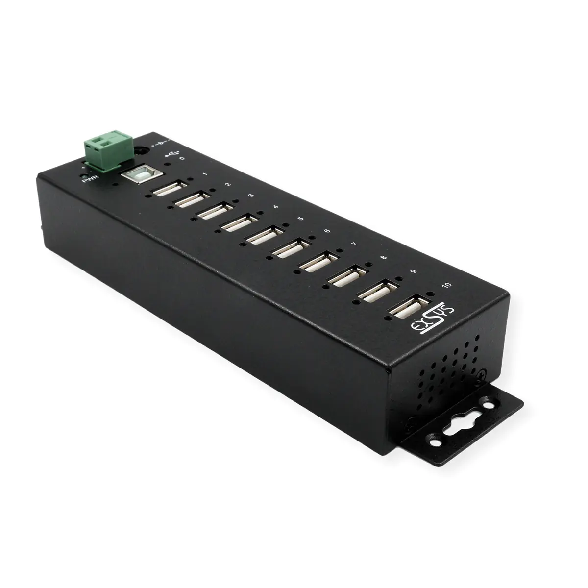 Exsys USB 2.0 HUB 10-PortÜberspannungsch. 15KV ESDÜberspannungss. inkl Exsys USB 2.0 HUB 10-PortÜberspannungsch. 15KV ESDÜberspannungss. inkl