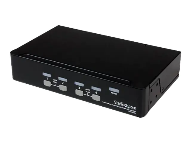 StarTech 4-Port USB KVM Swith with OSD - TAA Compliant - 1U Rack Mountable VGA KVM Switch (SV431DUSBU) - KVM-Switch - 4 x KVM port(s) - 1 lokaler Benutzer - Desktop - für P/N: IM12D1500P, RACKCOND17HD, RKCONS1701, SVA12M2NEUA, SVA12M5NA, SVUSBVGA10, SVUSB