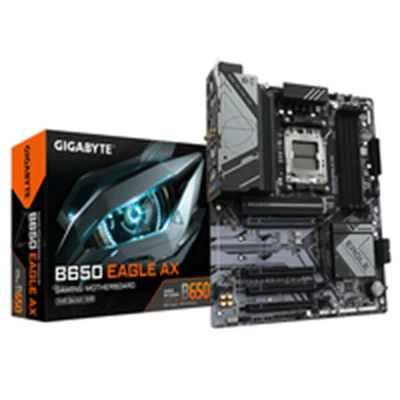 Gigabyte B650 EAGLE AX - Motherboard - ATX - Socket AM5 - AMD B650 Chipsatz - USB-C 3.2 Gen 1, USB 3.2 Gen 2, USB 3.2 Gen 1 - Gigabit LAN - Onboard-Grafik (CPU erforderlich) - HD Audio (8-Kanal) Gigabyte B650 EAGLE AX - Motherboard - ATX - Socket AM5 - AMD B650 Chipsatz - USB-C 3.2 Gen 1, USB 3.2 Gen 2, USB 3.2 Gen 1 - Gigabit LAN - Onboard-Grafik (CPU erforderlich) - HD Audio (8-Kanal)