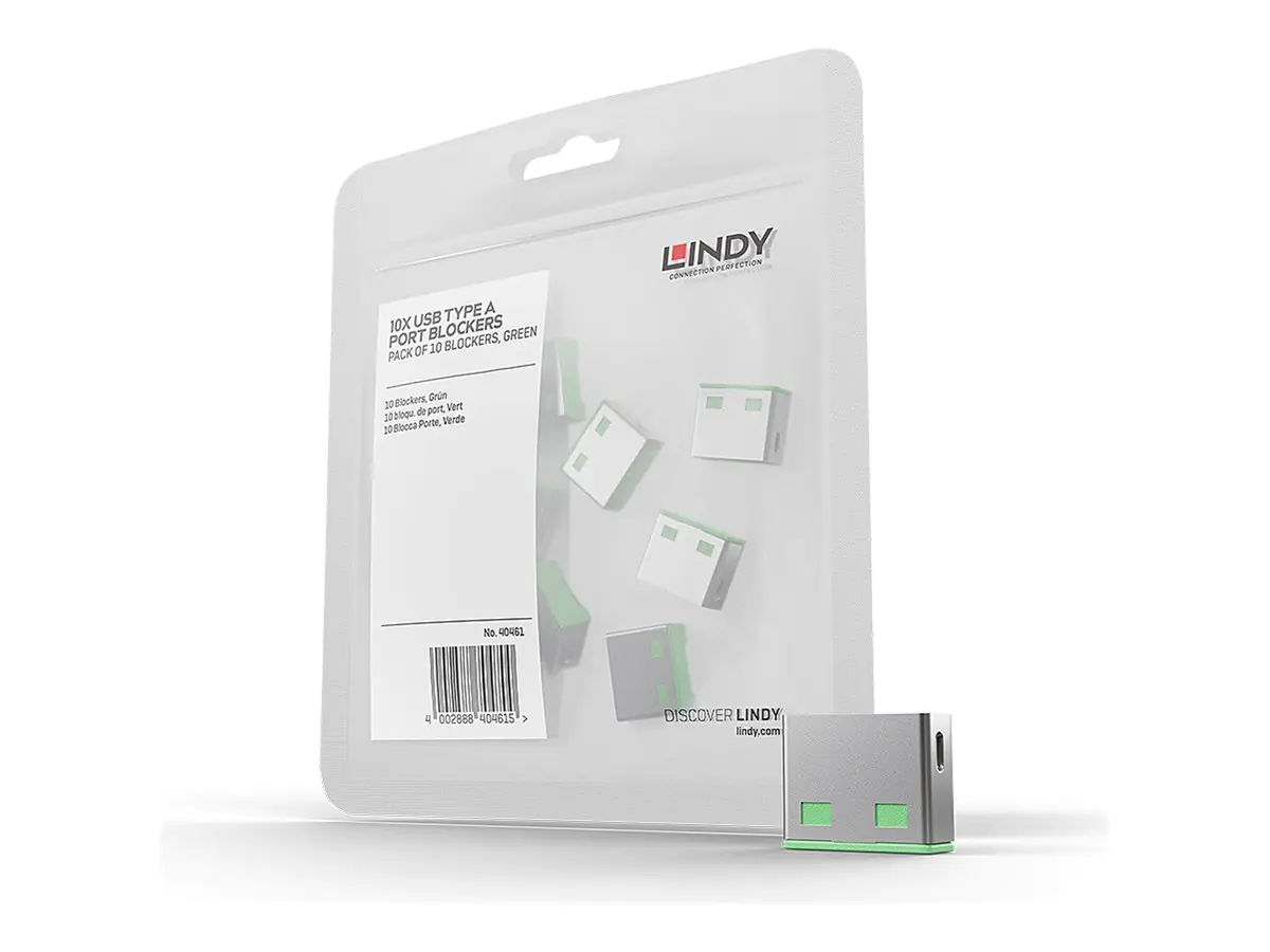 Lindy USB Port Blocker - USB-Portblocker - grün (Packung mit 10) 40461
