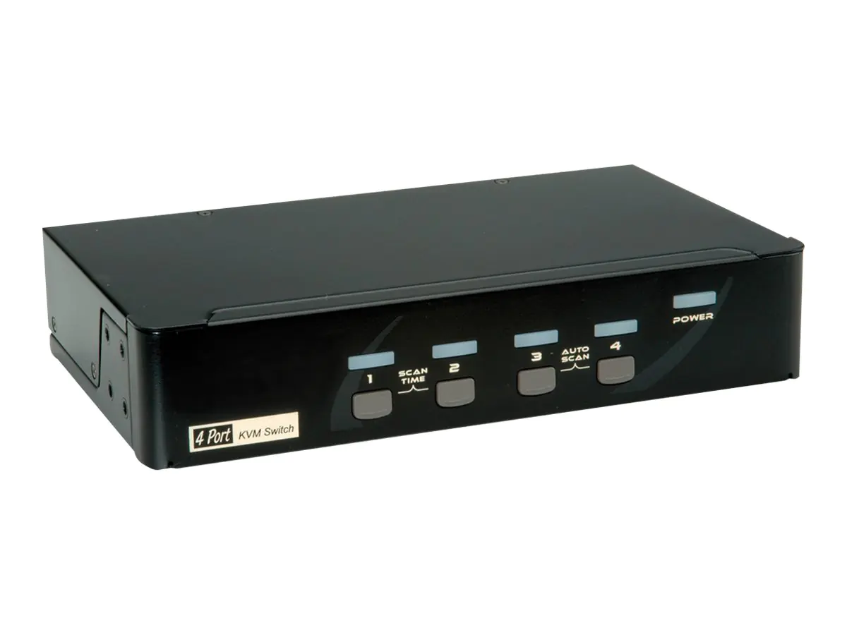 ROLINE KVM Switch - KVM-/Audio-/USB-Switch - 4 x KVM/Audio/USB - 1 lokaler Benutzer - Desktop
