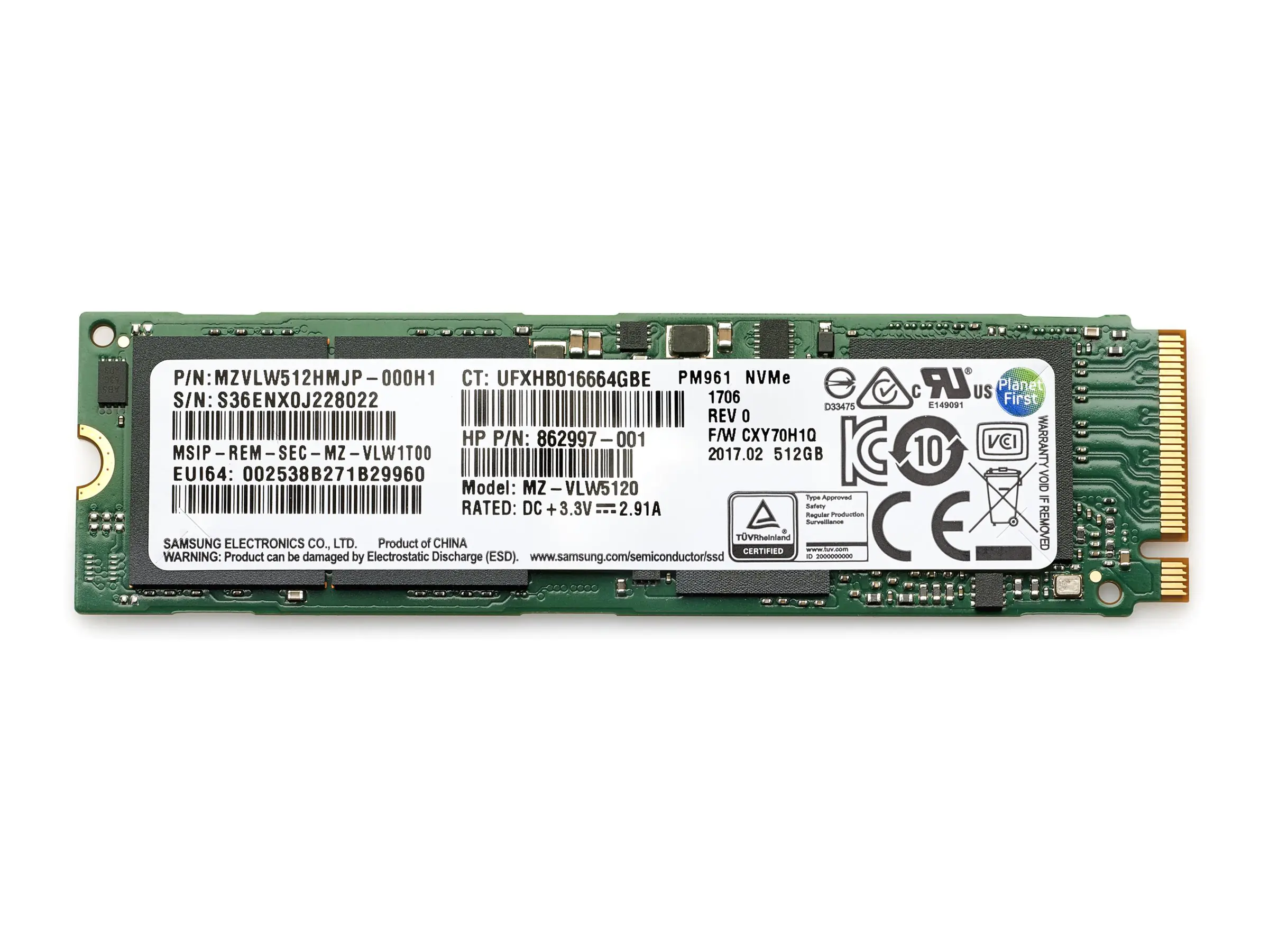 HP SSD - 1 TB - intern - M.2 2280 - PCIe 4.0 x4 (NVMe) 406L7AA