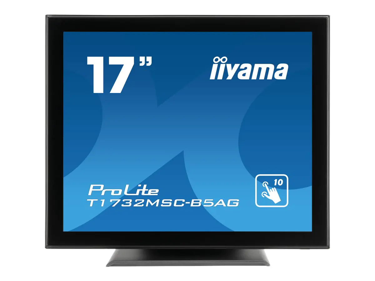 Iiyama ProLite T1732MSC-B5AG - LED-Monitor - 43 cm (17") - Touchscreen - 1280 x 1024 - TN - 250 cd/m² - 1000:1 - 5 ms - HDMI, VGA, DisplayPort - Lautsprecher - Schwarz
