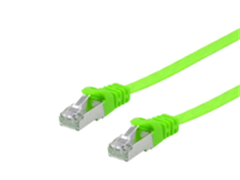 Equip Cat.6A U/FTP Flat Patchkabel, 0.5m, Grün, 0,5 m, Cat6a, U/FTP (STP), RJ-45, RJ-45, Grün 607647