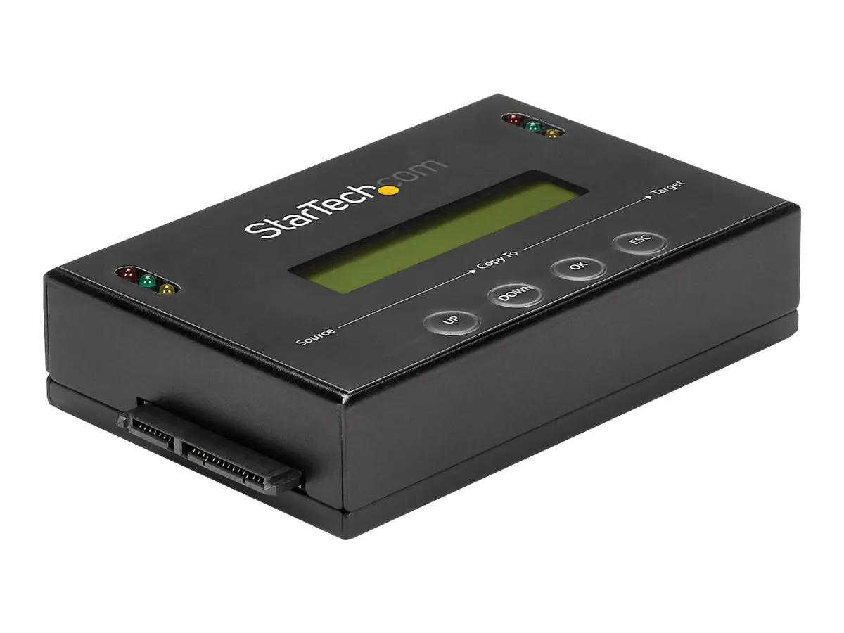 StarTech 2,5 / 3,5 SATA / SSD Festplatten Duplikator / Eraser - Festplatten Kopierstation mit 14 GB/s Duplizier-Geschwindigkeit - Festplattenduplikator - 2 Schächte (SATA-600) - für P/N: SVA12M5NA
