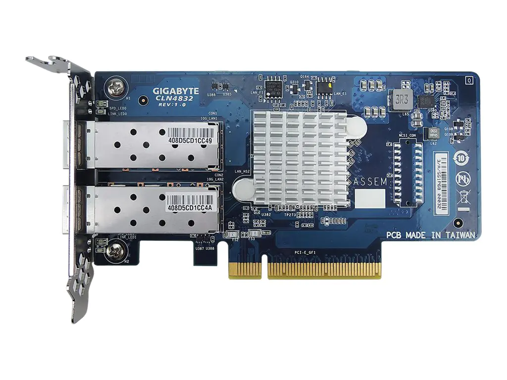Gigabyte CLN4832 (rev. 1.0) - Netzwerkadapter - PCIe 2.0 x8 Low-Profile - 10 Gigabit SFP+ x 2