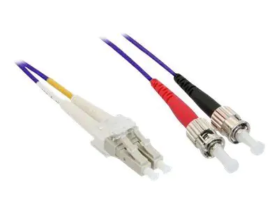 InLine - Patch-Kabel - LC Multi-Mode (M) zu ST multi-mode (M) - 10 m - Glasfaser - 50/125 Mikrometer - OM4 - halogenfrei - lila InLine - Patch-Kabel - LC Multi-Mode (M) zu ST multi-mode (M) - 10 m - Glasfaser - 50/125 Mikrometer - OM4 - halogenfrei - lila