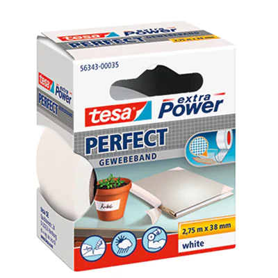 tesa Gewebeband extra Power Perfect 56343-00035 38mmx2,75m weiß tesa Gewebeband extra Power Perfect 56343-00035 38mmx2,75m weiß