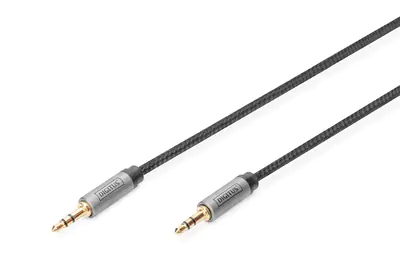 Digitus - Audiokabel - mini-phone stereo 3.5 mm männlich zu mini-phone stereo 3.5 mm männlich - 1 m - Doppelisolierung - Schwarz
