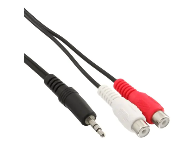 InLine Cinch/Klinke Kabel - 2x Cinch Buchse an 3,5mm Klinke Stecker - 3m 89941C