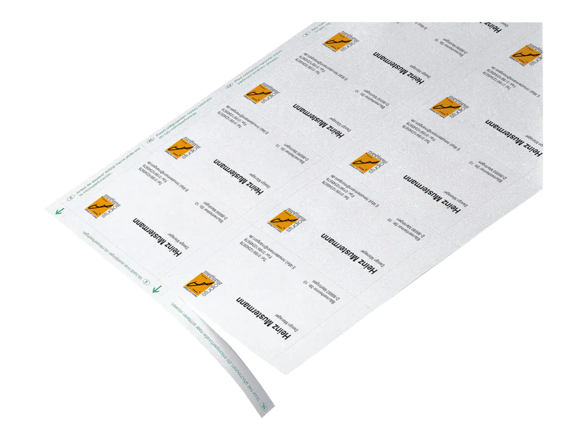 SIGEL Visitenkarte DIN A4 200g/m² hochweiß 60 Bl./Pack. 600 St./Pack.